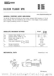 BC207A datasheet pdf SGS-ATES