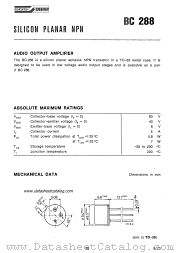 2-BC288 datasheet pdf SGS-ATES