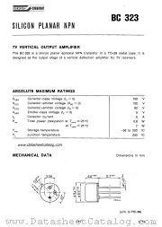 BC323 datasheet pdf SGS-ATES