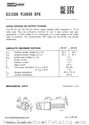 BC377 datasheet pdf SGS-ATES