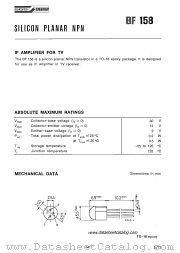 BF158 datasheet pdf SGS-ATES