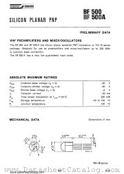 BF500A datasheet pdf SGS-ATES