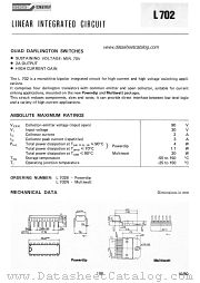 L702 datasheet pdf SGS-ATES