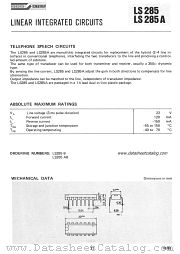 LS285A datasheet pdf SGS-ATES