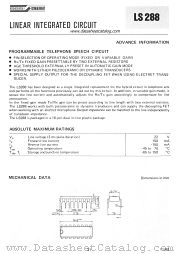 LS288 datasheet pdf SGS-ATES