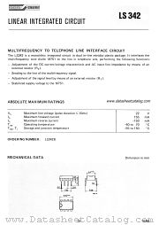 LS342 datasheet pdf SGS-ATES