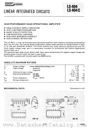 LS404C datasheet pdf SGS-ATES