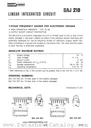 SAJ210AX7 datasheet pdf SGS-ATES