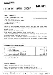 TAA621 datasheet pdf SGS-ATES