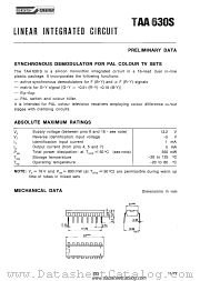 TAA630S datasheet pdf SGS-ATES