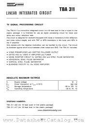 TBA311 datasheet pdf SGS-ATES