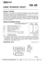 TBA331 datasheet pdf SGS-ATES