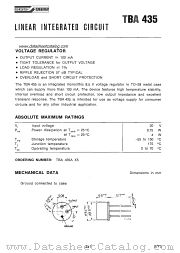 TBA435 datasheet pdf SGS-ATES