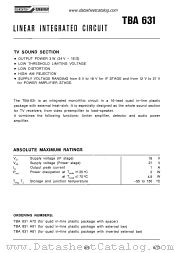 TBA631A51 datasheet pdf SGS-ATES