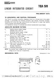 TCA511 datasheet pdf SGS-ATES