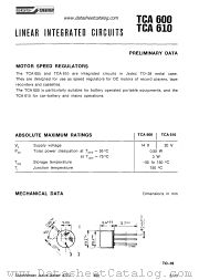 TCA600 datasheet pdf SGS-ATES