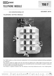 TDS7 datasheet pdf SGS-ATES