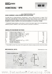 BDX60 datasheet pdf SGS-ATES