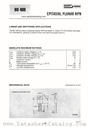 BU409 datasheet pdf SGS-ATES