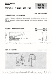 BUX78 datasheet pdf SGS-ATES