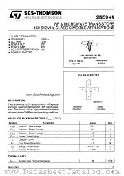 2N5944 datasheet pdf SGS Thomson Microelectronics