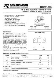 1011-175 datasheet pdf SGS Thomson Microelectronics