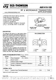 AM1416-100 datasheet pdf SGS Thomson Microelectronics