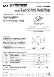 AM81416-012 datasheet pdf SGS Thomson Microelectronics