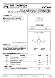 MSC3000 datasheet pdf SGS Thomson Microelectronics