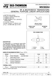 MSC80264 datasheet pdf SGS Thomson Microelectronics