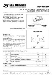 MSC81175M datasheet pdf SGS Thomson Microelectronics