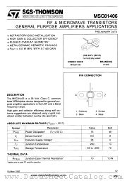 MSC81406 datasheet pdf SGS Thomson Microelectronics