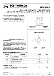 MSC81410 datasheet pdf SGS Thomson Microelectronics