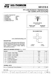 SD1219-5 datasheet pdf SGS Thomson Microelectronics