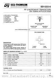 SD1222-6 datasheet pdf SGS Thomson Microelectronics