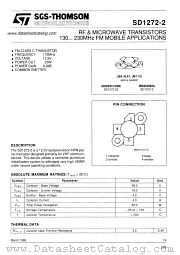 SD1272-2 datasheet pdf SGS Thomson Microelectronics