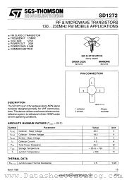 SD1272 datasheet pdf SGS Thomson Microelectronics