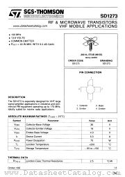 SD1273 datasheet pdf SGS Thomson Microelectronics