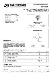 SD1290 datasheet pdf SGS Thomson Microelectronics