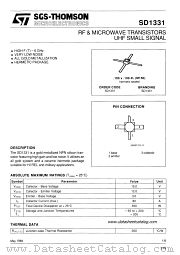 SD1331 datasheet pdf SGS Thomson Microelectronics