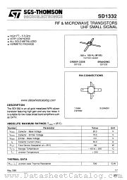 SD1332 datasheet pdf SGS Thomson Microelectronics