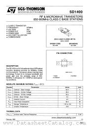 SD1400 datasheet pdf SGS Thomson Microelectronics