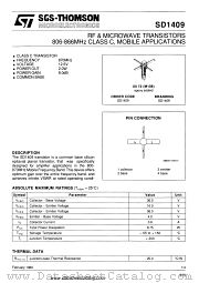 SD1409 datasheet pdf SGS Thomson Microelectronics