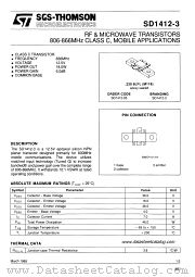 SD1412-3 datasheet pdf SGS Thomson Microelectronics