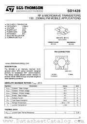 SD1428 datasheet pdf SGS Thomson Microelectronics