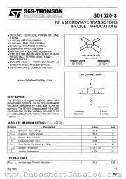 SD1520-3 datasheet pdf SGS Thomson Microelectronics