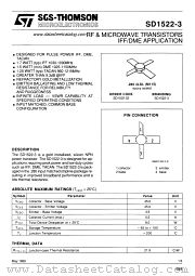 SD1522-3 datasheet pdf SGS Thomson Microelectronics