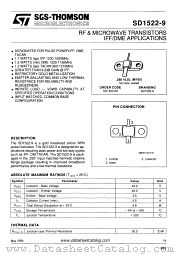 SD1522-9 datasheet pdf SGS Thomson Microelectronics