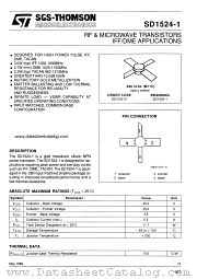 SD1524-1 datasheet pdf SGS Thomson Microelectronics