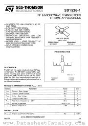 SD1526-1 datasheet pdf SGS Thomson Microelectronics